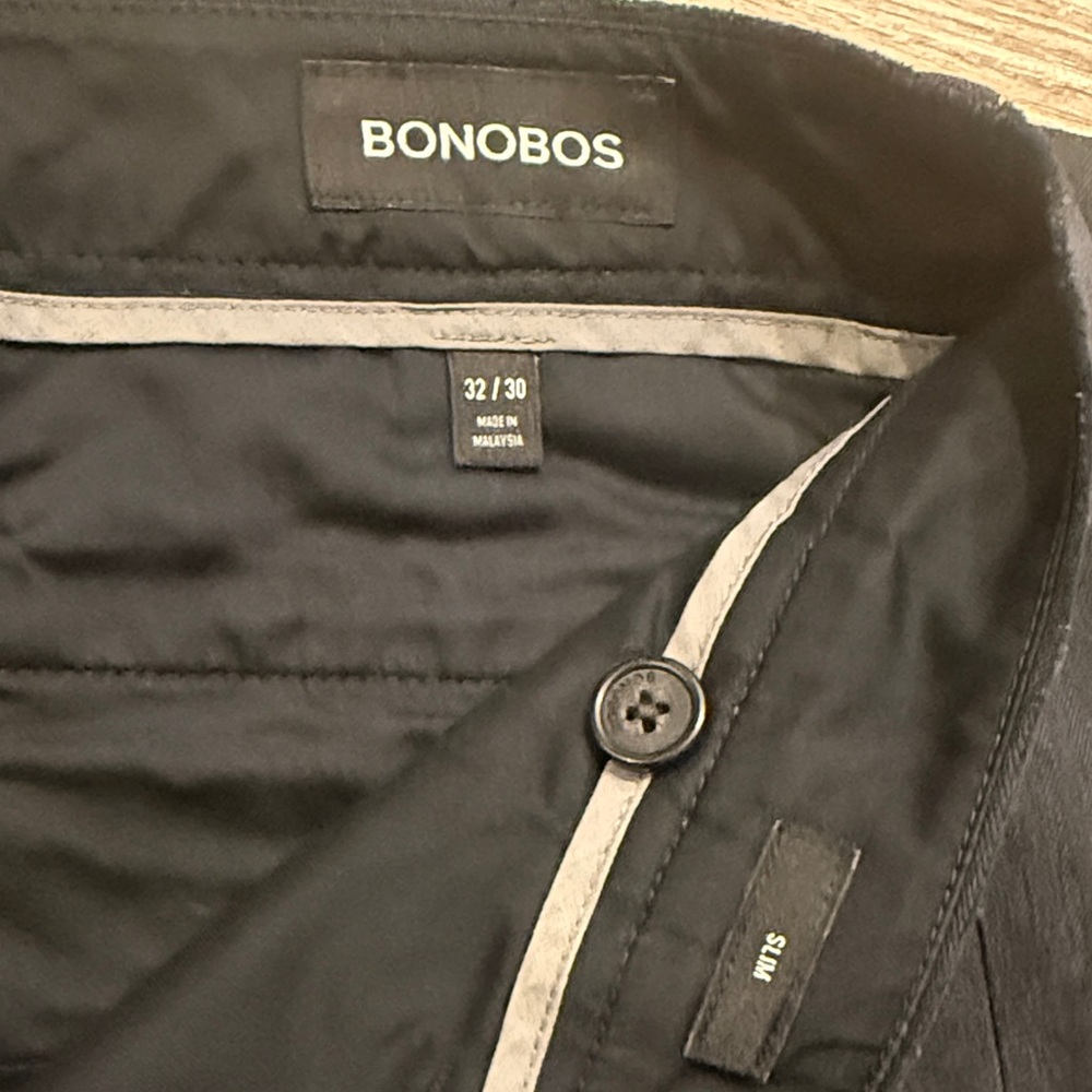 Bonobos Classic Black Trousers